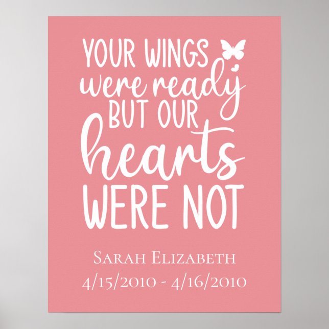 Dina vingar var redo men våra hjärtan var inte det poster (Framsidan)