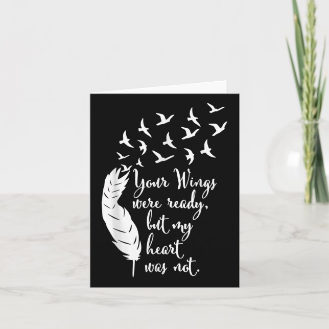 Dina vingar var redo, minnesdag, i kärleksfull min kort (Framsida)