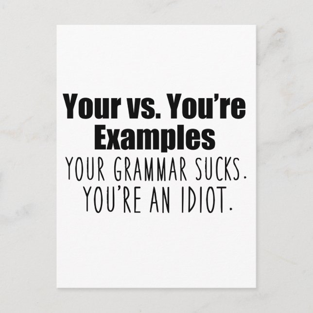 Dina vs. du är vykort (Framsida)