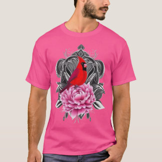 dinalfåglar med Peony Färg Indiana State Tatto A T Shirt