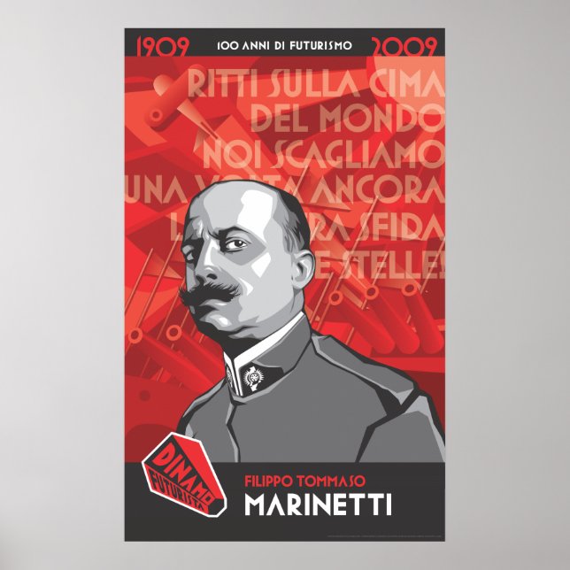 Dinamo Futurista Marinetti Sfida alle Stelle Poster (Framsidan)