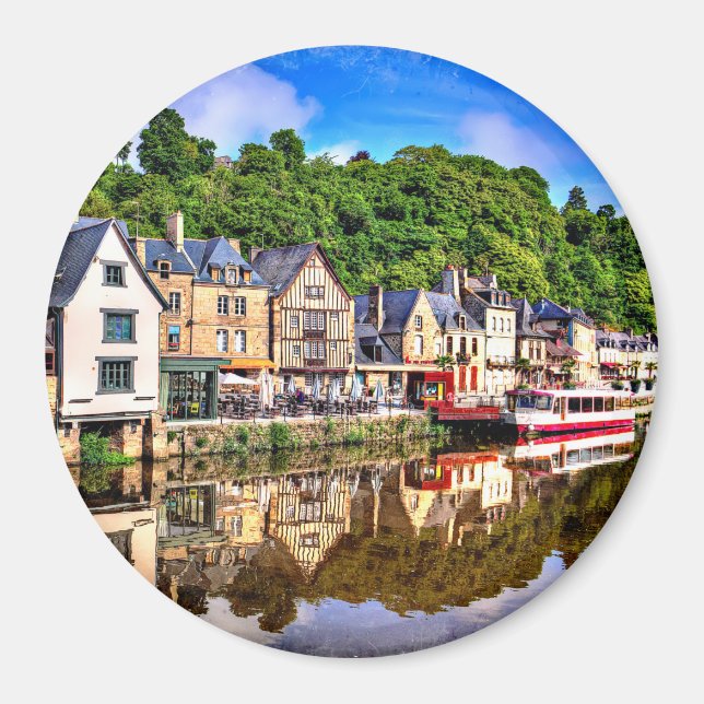 Dinan, Cotes-d'Armor, Bretagne. Frankrike. Magnet (Framsidan)