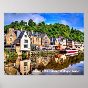 Dinan, Cotes-d'Armor, Bretagne. Frankrike. Poster