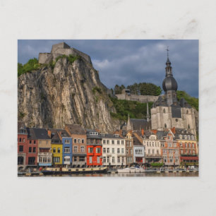 Dinant City view by vackra sunset, Belgien Vykort