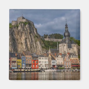 Dinant town view by beautiful sunset, Belgien Magnet
