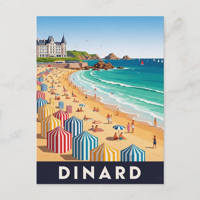 Dinard Frankrike Beach Vykort (Framsida)