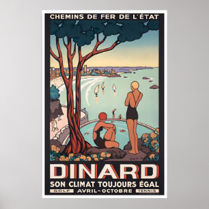 Dinard Print Fransk Konst Frankrike Resa Poster