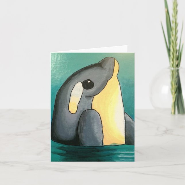 Dinas delfin Notecard Kort (Framsida)