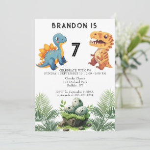 Dinasaur Barn Födelsedagsfest inbjudan