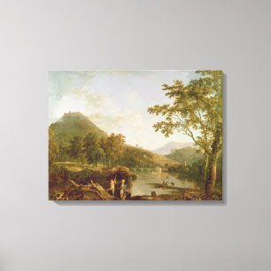 Dinaskli från Llangollen, 1770-71 (olja på kanfas Canvastryck