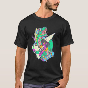 Dinasour Rix Skate Skull Monster Music Sång Specia T Shirt