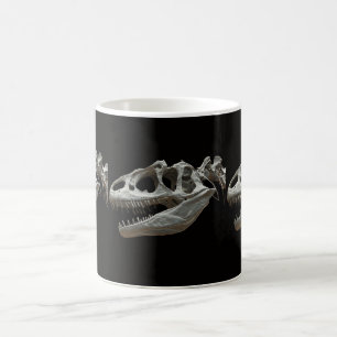 Dinasour Skeleton White Coffee Mugg