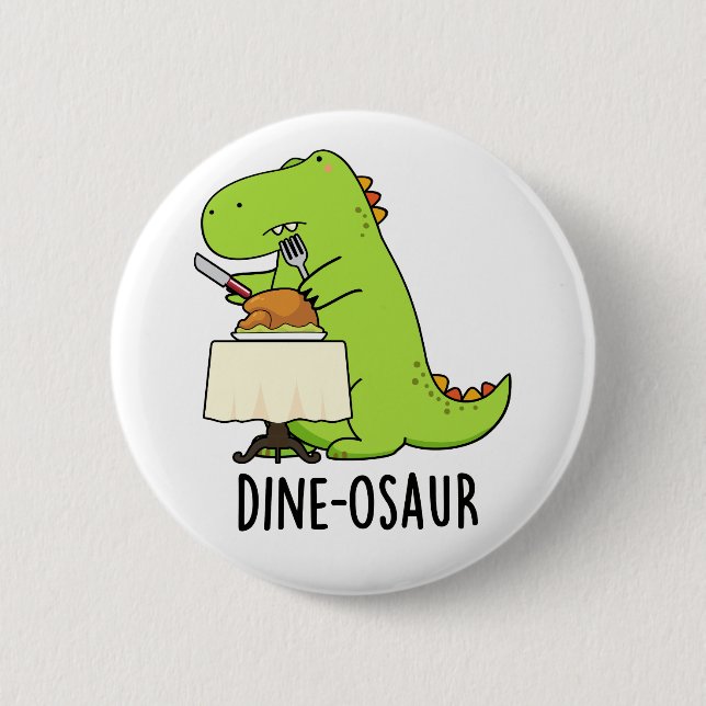 Dine-osaur Funny Dinosaur Pun Knapp (Framsida)