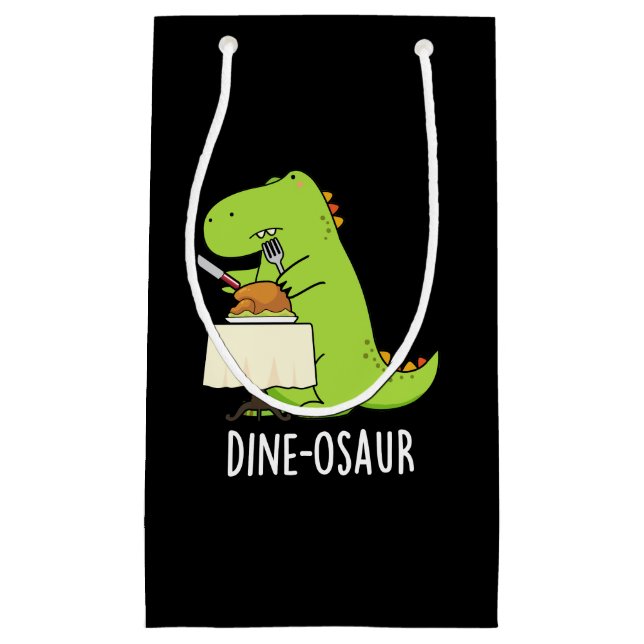 Dine-osaur Funny Dinosaur Pun Mörk BG (Framsidan)
