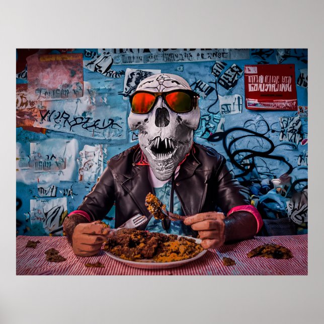 Dine with the Dead Digital Art (AI) Poster (Framsidan)