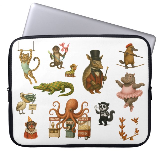 Dingaling Bros Cirkusuppträdanden Laptop Fodral (Framsidan)