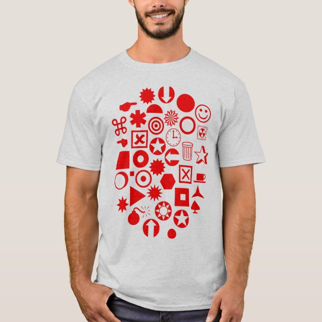 Dingbat Abstrakt - Red Tee (Framsida)