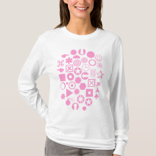 Dingbat Abstrakt - Rosa T-shirt