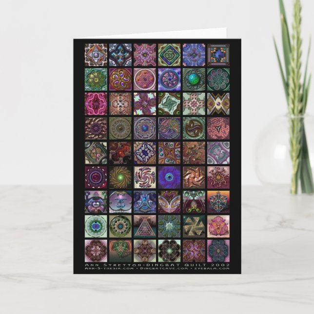 Dingbat Quilt Kort (Framsida)