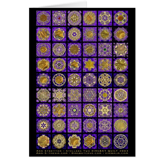 Dingbat täcke Stellars två Hälsningskort (Framsidan)