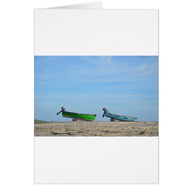 Dinghier på ett segment hälsningskort (Framsidan)