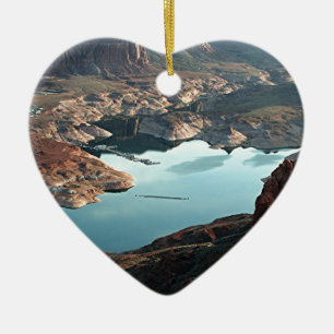 Dingla repmarinaen. Sjö Powell, Utah, USA Julgransprydnad Keramik
