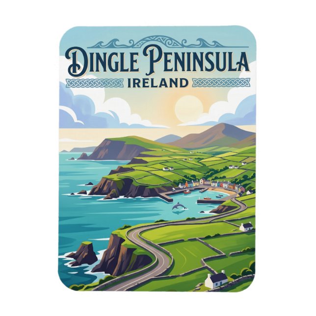 Dingle-halvön Irland Magnet (Vertikal)