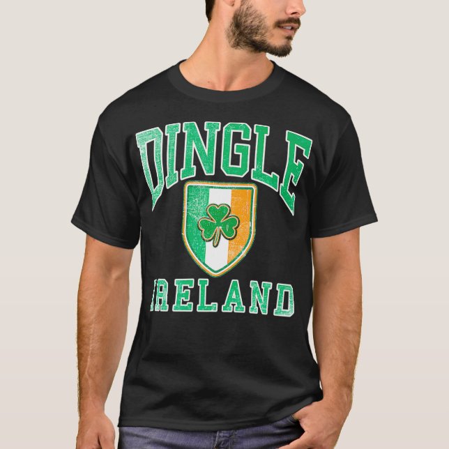 DINGLE IRELAND Distress Irish Pride T Shirt (Framsida)