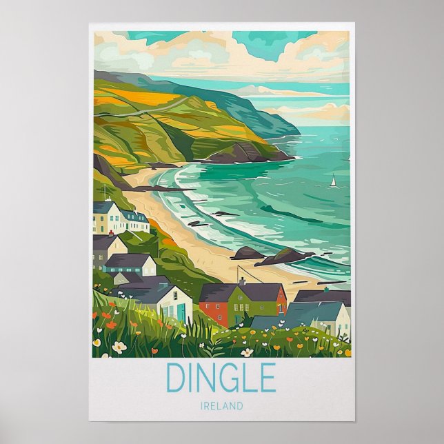 Dingle Irland Affisch Irland Tryck (Framsidan)