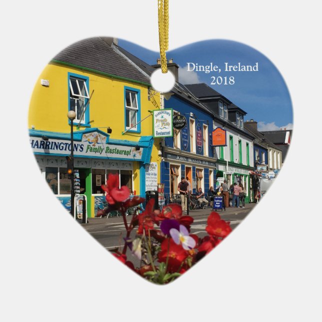 Dingle Irland Julgransprydnad Keramik (Framsidan)
