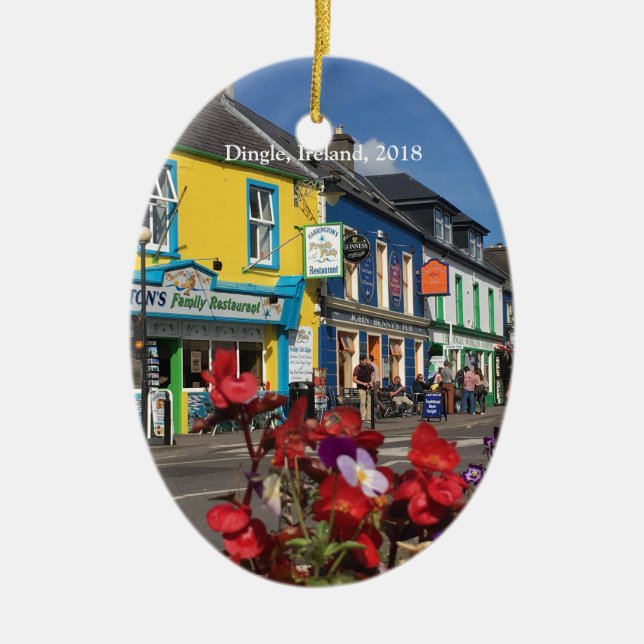 Dingle Irland Julgransprydnad Keramik (Framsidan)