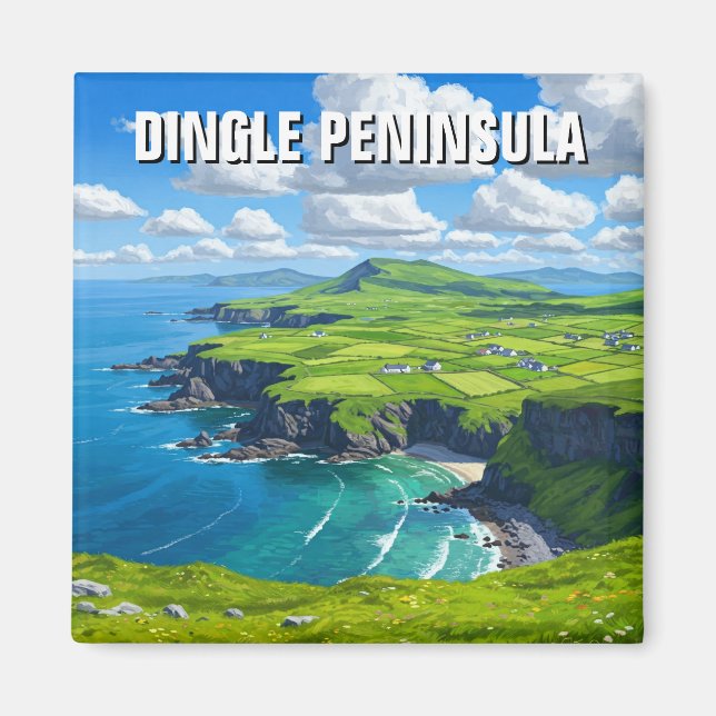 Dingle Peninsula Ireland Travel Magnet (Framsidan)