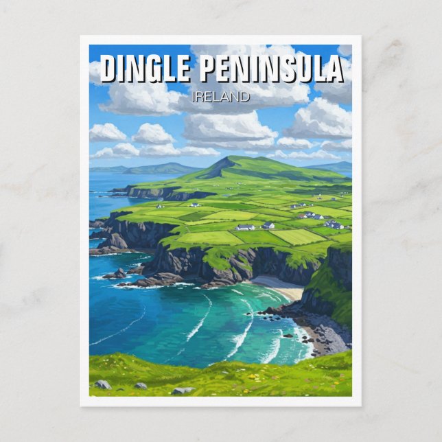 Dingle Peninsula Ireland Travel Vykort (Framsida)