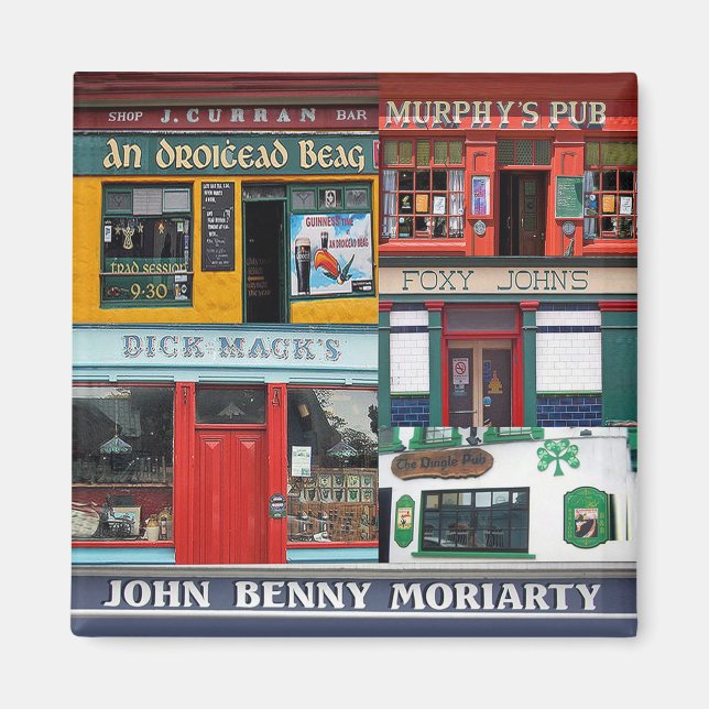 Dingle Pubs Collage, Irish Magnet. Irland Magnet (Framsidan)
