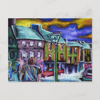 Dingle-stad vid dusk vykort