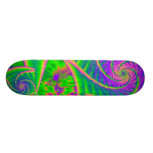 Dinglebär Psychedelic Fused Glass Skateboard Bräda 21,5 Cm