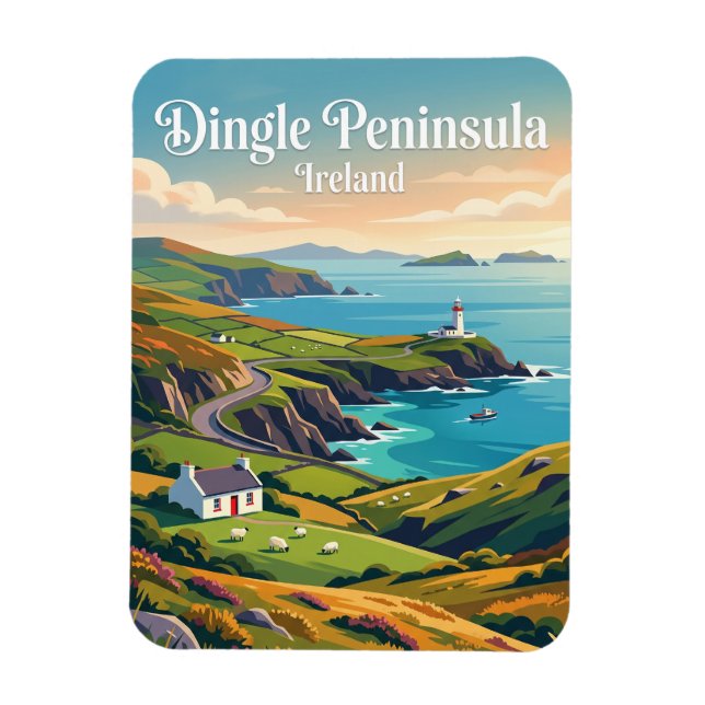 Dinglehalvön Irland Magnet (Vertikal)