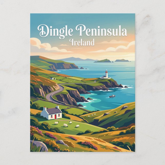 Dinglehalvön Irland Vykort (Framsida)