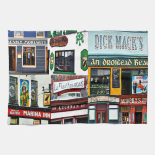DinglePubs, Collage, irländare, Irland, teahanddu Kökshandduk