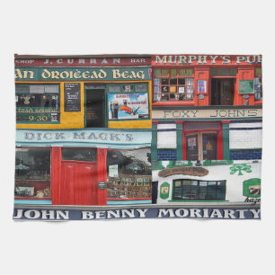 DinglePubsCollage, irländare, Irland Teahandduk, Kökshandduk