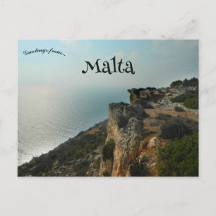 Dinglis klippor Malta Vykort