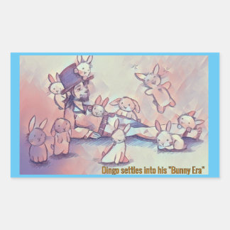 Dingo Dizmal, clown går in i sin "Bunny Era" Rektangulärt Klistermärke