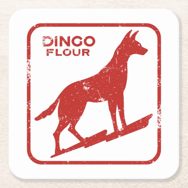 Dingo Flour Underlägg Papper Kvadrat (Framsidan)