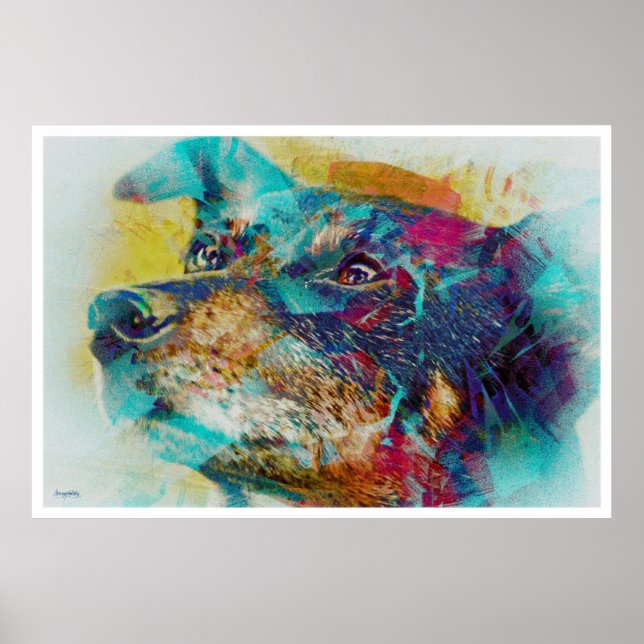 Dingo-herrhunden drömmer om Porträtt Poster (Framsidan)