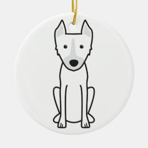 Dingohundtecknad Julgransprydnad Keramik