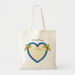 Dingus Bows & Heart Personlig Hej Kattunge 1 Bag Tygkasse
