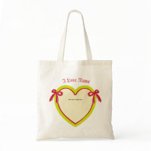 Dingus Bows & Heart Personlig Keroppi Tote Bag
