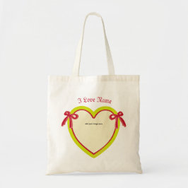Dingus Bows & Heart Personlig Keroppi Tote Bag Tygkasse