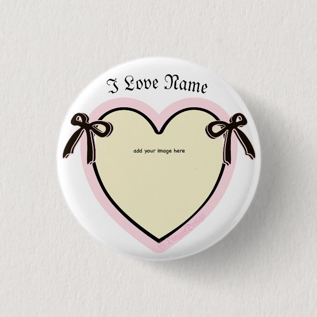 Dingus Bows & Heart Personlig Tote Bag Knapp (Framsida)