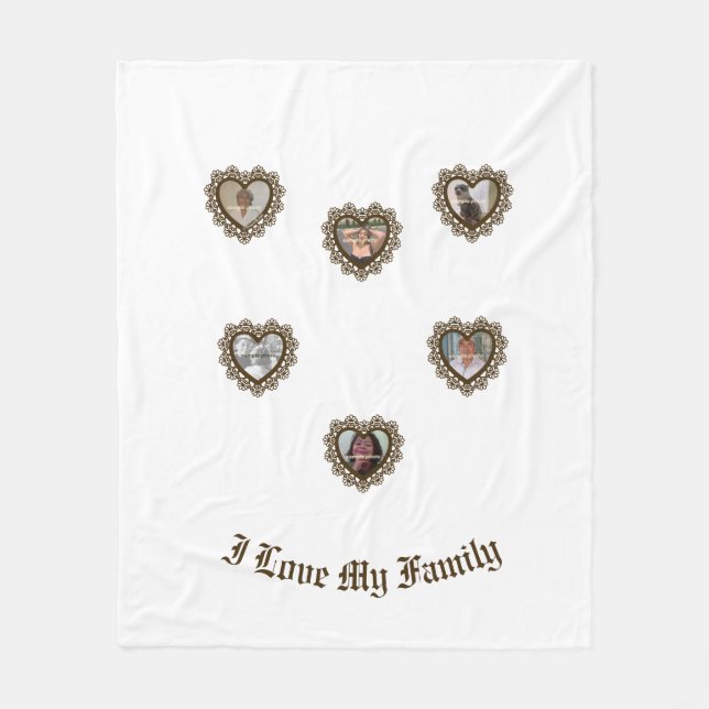 Dingus Heart Snöre Ram Fleecefilt (Framsidan)